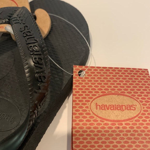 NWT Havianas Flip Flops Black Size 11 - 12 - Picture 3 of 7
